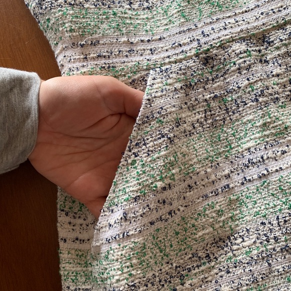 Banana Republic business casual green and white textured dress size 0 - Picture 6 of 6